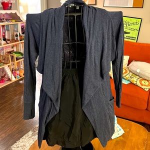 ATHLETA Pranayama Wrap Cardigan Gray Modal Stretch Size Medium